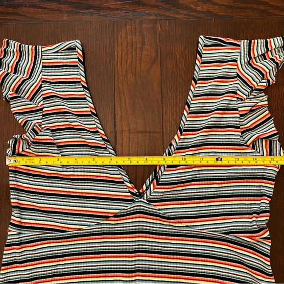 Wild Fable Junior Women's Striped summer Midi Rayon Dress size Med - Picture 3 of 8